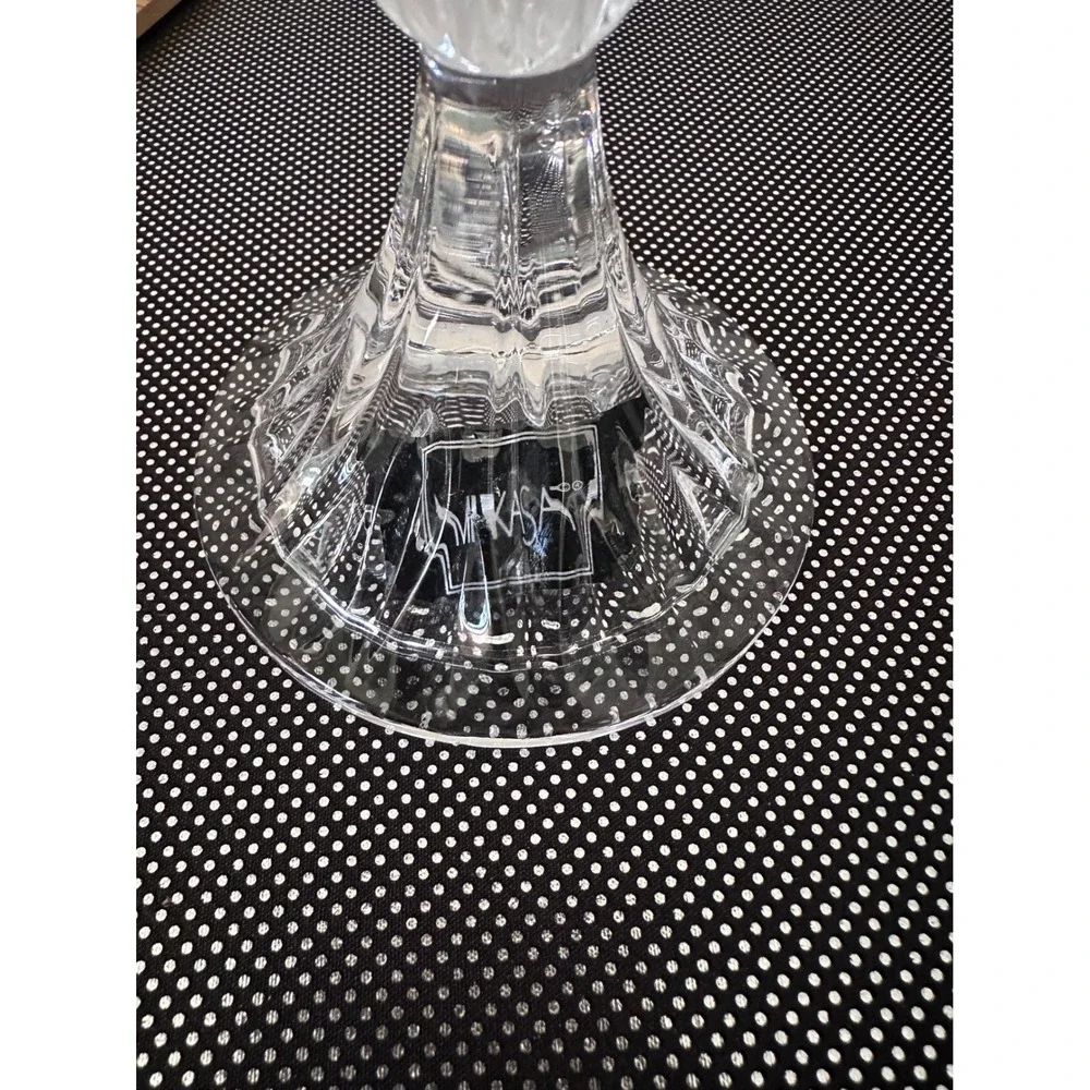 Mikasa Lead Crystal Tulip Candlestick Holder Clear Glass Floral Pedestal‎ 5 inch